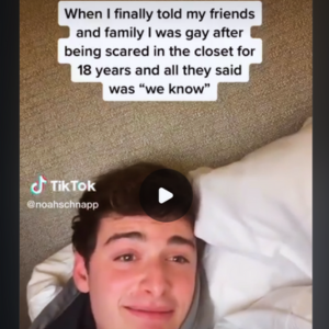 Noah Schnapp tik tok announce about being gay